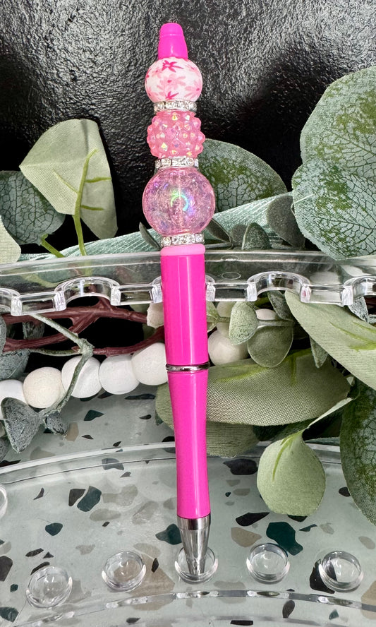 Pink Rhinestone Daisy Pen